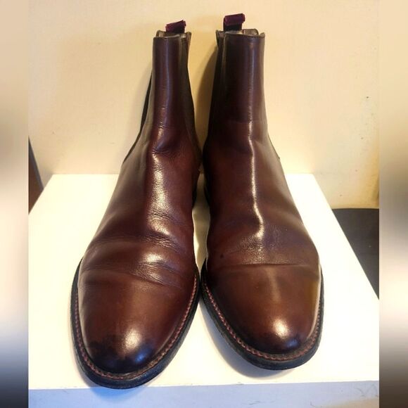 Roger Clergerie Brown Leather Pull-On Chelsea Boots Womens sz.7.5 MSRP $695 - Picture 3 of 9